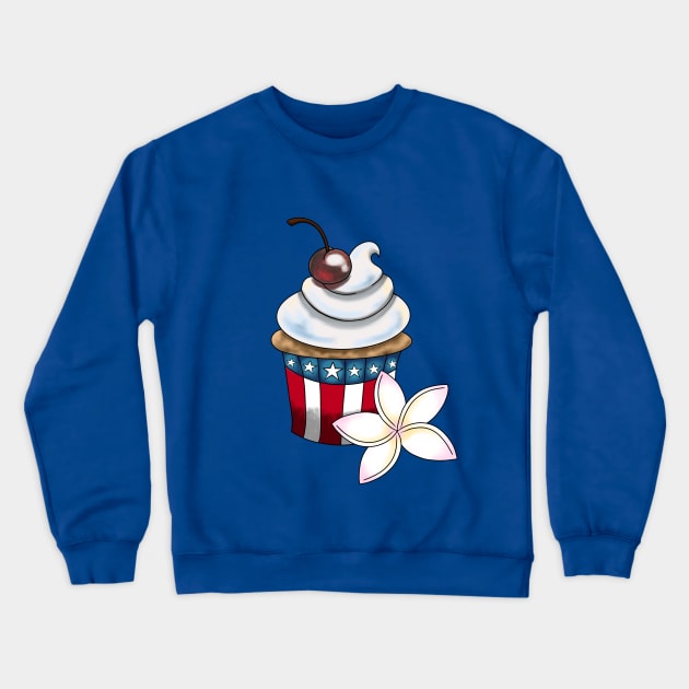 Patriotic Cupcake Crewneck Sweatshirt by Lady Lilac